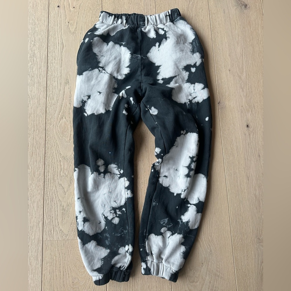Zara Stylish Black and White Tie-Dye Joggers